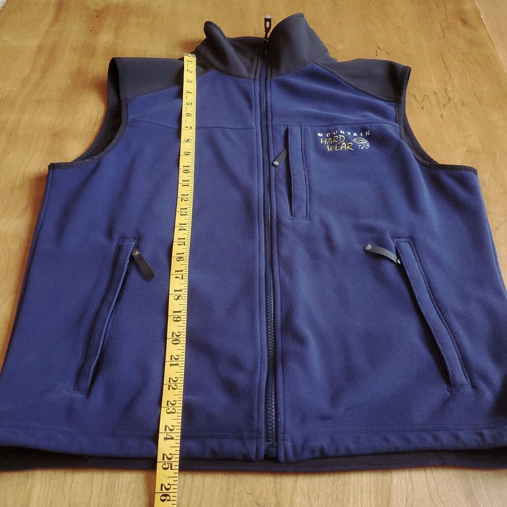 Mountain Hardwear Fleece Vest Mens L Blue Windstopper Outdoor Hiking Gorpcore - Picture 5 of 7